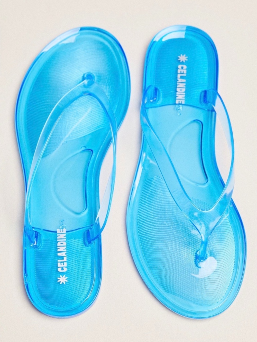 Celladine  (Anthropologie) Sol Jelly flip flops in blue  size 10 NWT